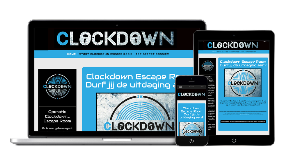 Escaperoom Clockdown website